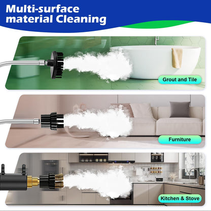 Steam Cleaner,15s Heat-Up,1.6L Tank,3-Level Adjustable Handle,2500W Steamer for Cleaning,Portable Steamer for Cleaning with 16PCS Accessories,Steam Cleaner for Home,Car,Dirt,Grease,Grout,Tile,Couch