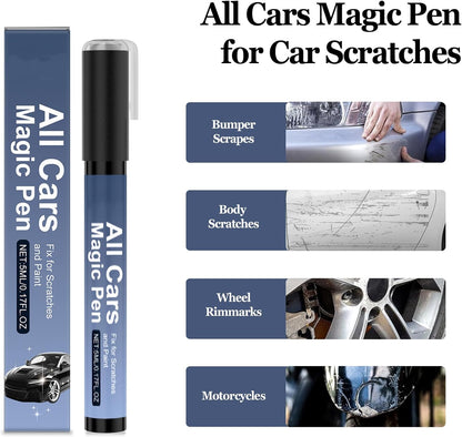 All Cars Magic Pen, Magic Car Scratch Remover Pen, 2026 New All Cars Magic Pen for Car Scratches, Lightweight and Fast,Long-Lasting Car Paint Scratch Repair