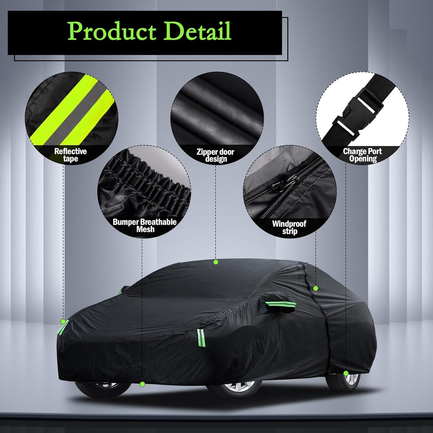 Car Cover Custom Fit for Toyota Corolla 2000-2025, Honda Civic 1991-2025, Waterproof All Weather Full Exterior Cover Rain Sun Protector Car Cover with Door Zipper