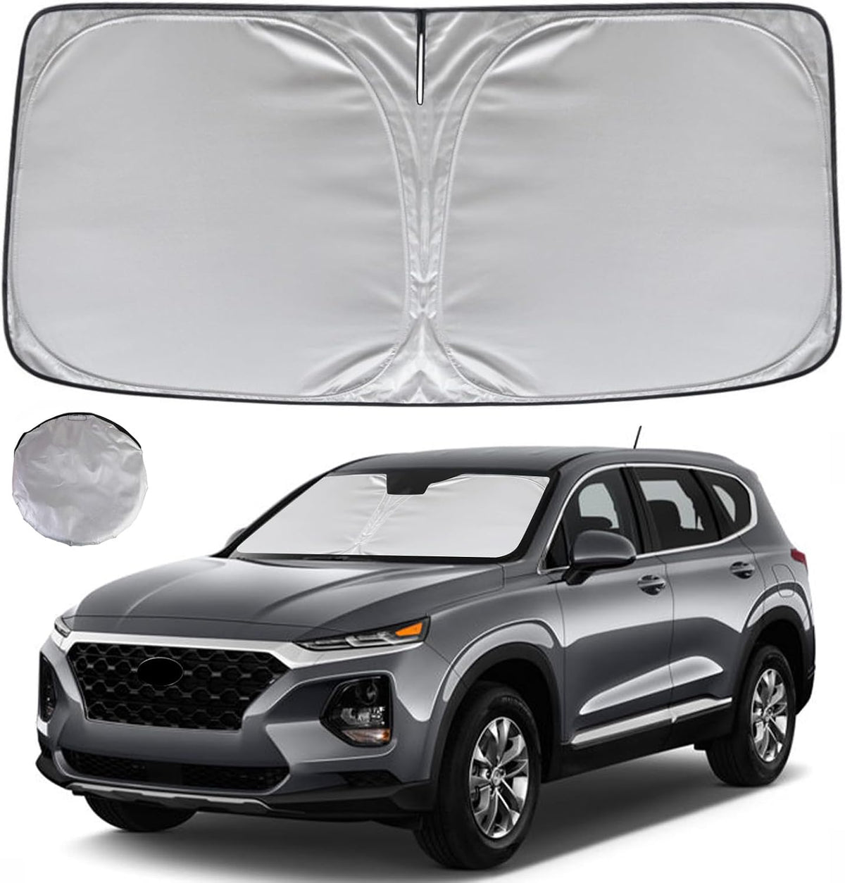 KAYZT Windshield Sun Shade for 2019-2025 2026 Chevy Silverado 1500 /GMC Sierra 1500 2500HD 3500HD Foldable Sunshade Front Window Custom Fit Car Accessories - Colors C