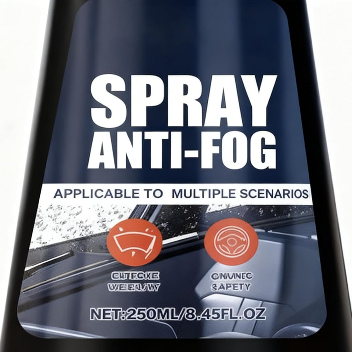 Anti-Fog Windshield Cleaner, 250ml Rainproof Spray and Mirror Defogger for Car, Truck, Daily Commute, Outdoor, Winter, Morning, Highway, Garage