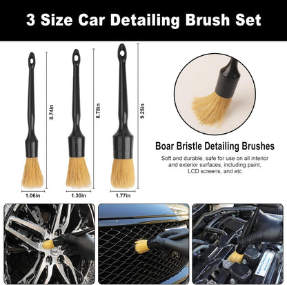 10Pcs Wheel Brush Kit for Cleaning Wheel and Tire, Wheel and Rim Brush, Car Detailing Brushes, Tire Brush, Bendable & Durable Car Wheel Rim Cleaner Brush Set,Car Cleaning Brush Supplies Kit