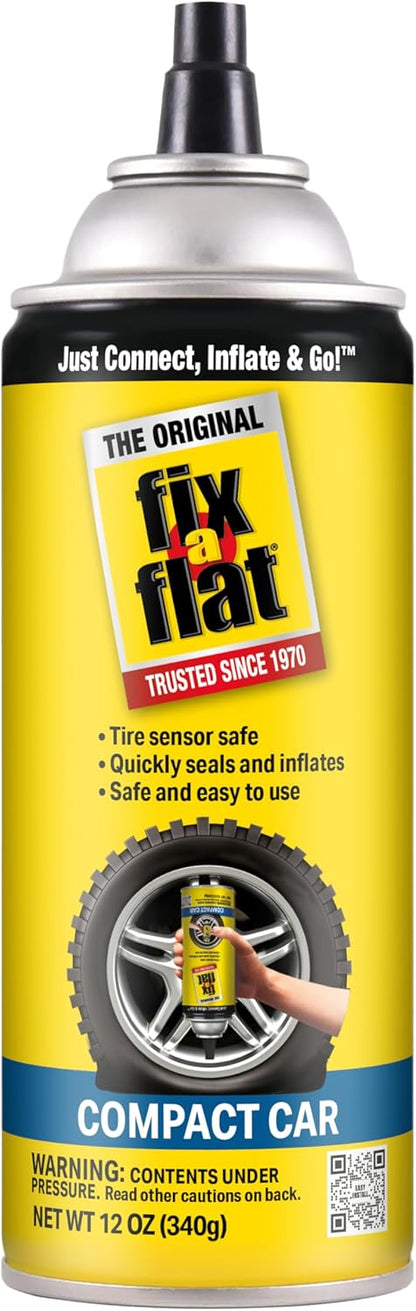 Fix-A-Flat S60420 Aerosol Emergency Flat Tire Repair and Inflator, for Standard Tires, Eco-Friendly Formula, Universal Fit for All Cars, 16 oz. (Pack of 1)