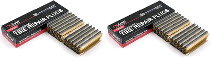 CKAuto 30pcs 4" Black Tire Repair Strings, Automotive Tool Tire Repair Plugs for Tubeless Off-Road Tires Car, Bike, ATV, UTV, Wheelbarrow, Mower
