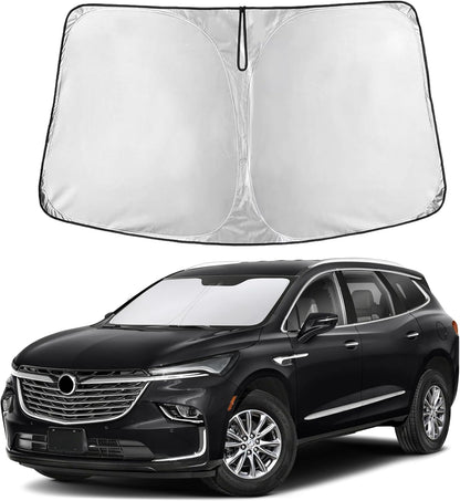 EcoNour Car Windshield Sun Shade | 2025 Upgraded Innovative No-Light-Pass Technology for Maximum Coverage | Foldable Sun Shade Keeps Your Vehicle Cool | Must-Have Car Accessories | Small (59" x 29") - Colors D
