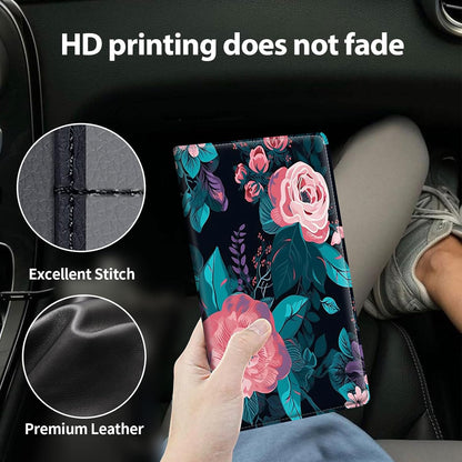 Car Registration and Insurance Holder, Leather Car Glove Box Organizer, Cool Car Accessories for ID, Driver's License Cards & Essential Document, business cards, Men&Women, Retro Audio Cassette
