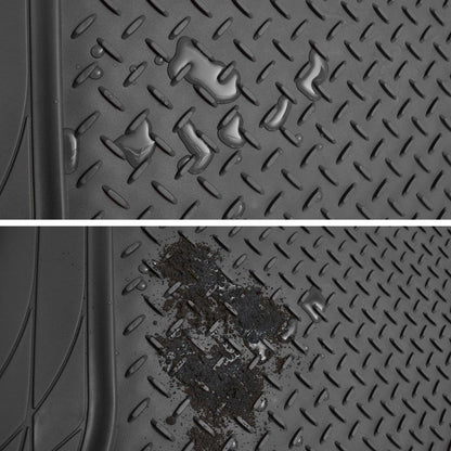 PIC AUTO Heavy Duty Cargo Liner, Trimmable All-Weather Rubber Trunk Mat for Cars, SUVs, Vans & Trucks, Anti-Slip Backing, Durable Protection, Large, Black