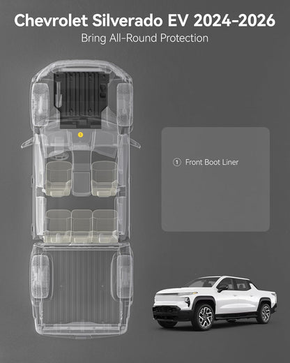 3W Floor Mats & Cargo Liner Fit for 2021 2022 2023 2024 2025 2026 Chevy Tahoe/GMC Yukon/Cadillac Escalade 7 Seat, TPE All Weather Custom Fit Car Accessories Heavy Duty Rubber Full Set Trunk Mats - Colors A