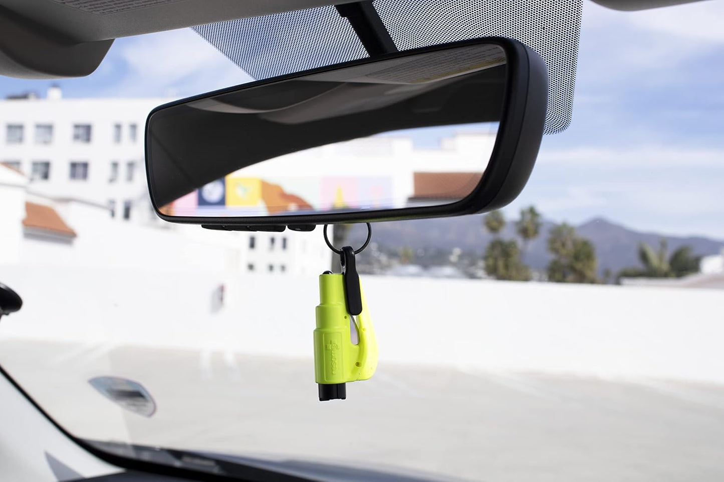 resqme The Original Emergency Keychain Car Escape Tool, 2-in-1 Seatbelt Cutter and Window Breaker, Made in USA, Pack of 6, Yellow, Black - Compact Emergency Hammer