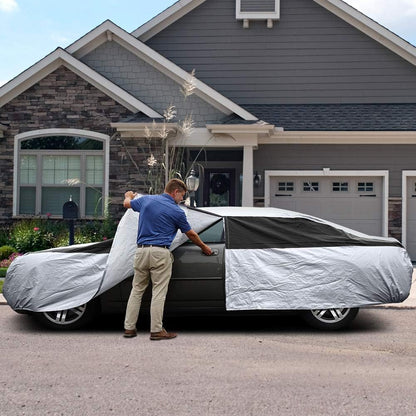 Titan Premium Multi-Layer PEVA Car Cover for Compact SUV 170-187". Waterproof, UV Protection, Anti-Scratch Protective Lining, Driver-Side Zippered Opening. Fits Rav4, Rogue, CR-V and More.