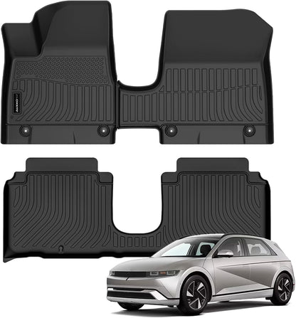 Auxko All Weather Floor Mat & Cargo Mat Fit for 2026 2025 2024 2023 2022 Hyundai Tucson Hybrid(Not PHEV) TPE Liner Tucson Accessory Set All Season Odorless Anti-Slip Floor Liner