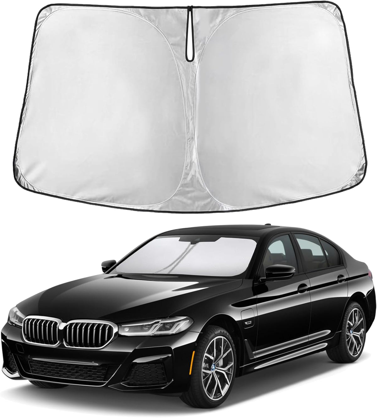 EcoNour Car Windshield Sun Shade | 2025 Upgraded Innovative No-Light-Pass Technology for Maximum Coverage | Foldable Sun Shade Keeps Your Vehicle Cool | Must-Have Car Accessories | Small (59" x 29") - Colors C