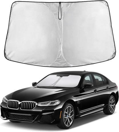 EcoNour Car Windshield Sun Shade | 2025 Upgraded Innovative No-Light-Pass Technology for Maximum Coverage | Foldable Sun Shade Keeps Your Vehicle Cool | Must-Have Car Accessories | Small (59" x 29") - Colors C