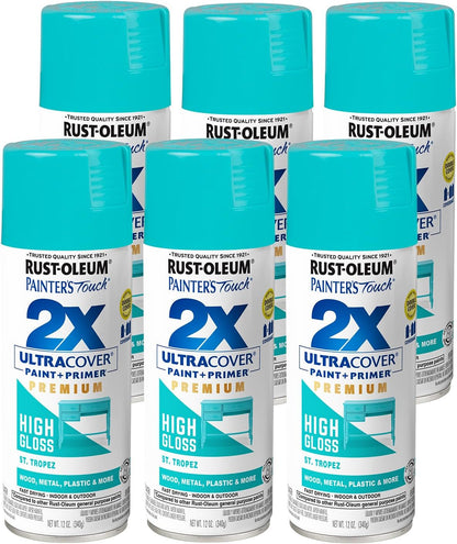 Rust-Oleum 334029 Painter's Touch 2X Ultra Cover Spray Paint, 12 oz, Gloss Clear - Colors C