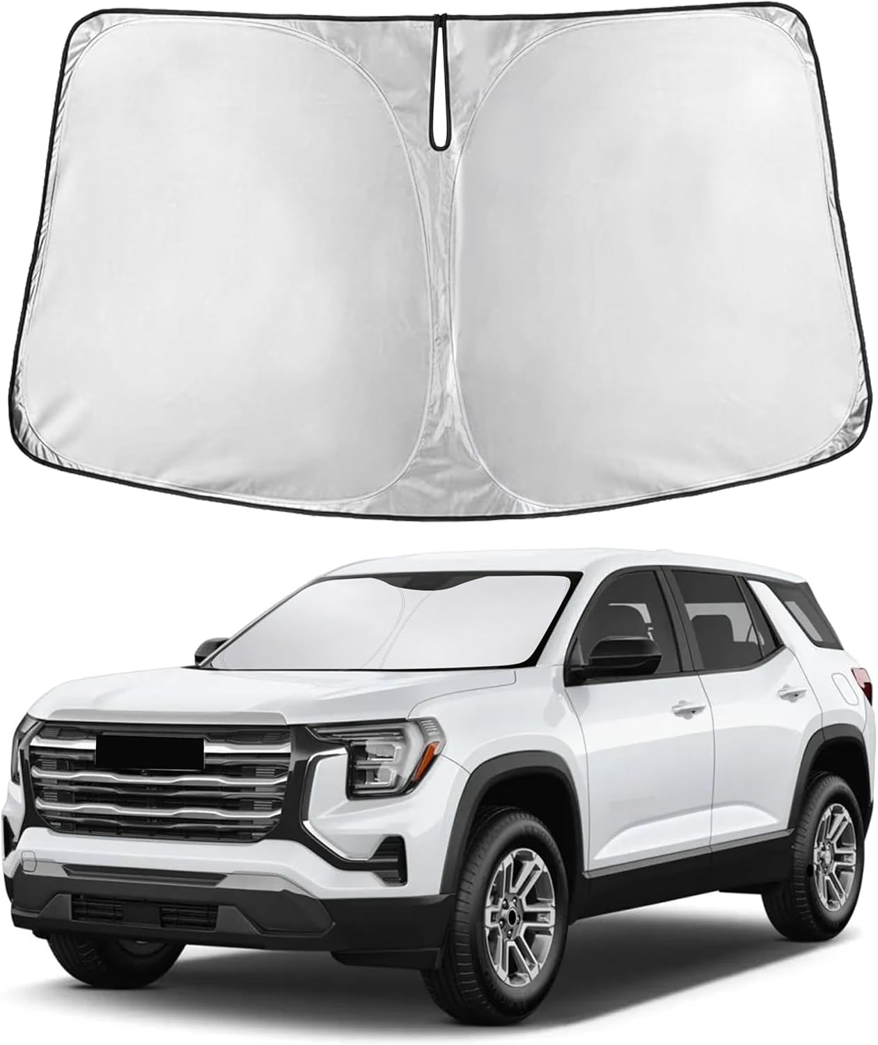 EcoNour Car Windshield Sun Shade | 2025 Upgraded Innovative No-Light-Pass Technology for Maximum Coverage | Foldable Sun Shade Keeps Your Vehicle Cool | Must-Have Car Accessories | Small (59" x 29") - Colors D