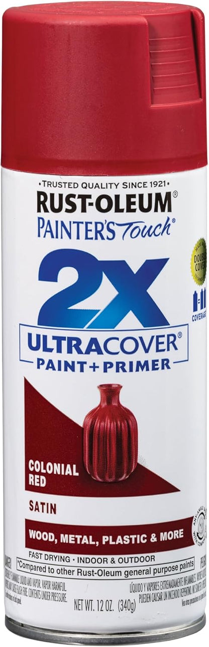 Rust-Oleum 334029 Painter's Touch 2X Ultra Cover Spray Paint, 12 oz, Gloss Clear - Colors E