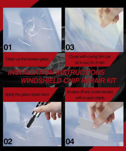 Filmer Windshield Chip Repair Kit, 2026 Latest - Windshield Repair Kit, Windshield Crack Repair Kit for Daily Car Glass Maintenance, Quickly Repair Glass Cracks & Chips, 5-Min Quick Fix (2 Bottles)