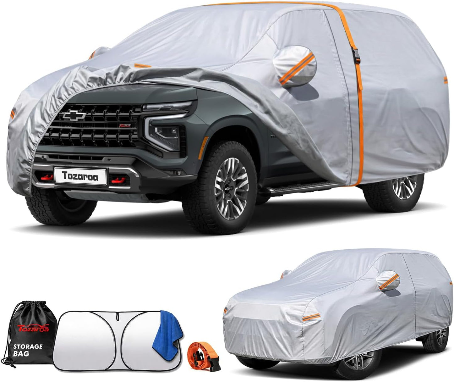 Car Cover Waterproof All-Weather,Heavy-Duty Outdoor Full Exterior Automobiles Sedan/Coupe (Length 186-193 inch) with Windshield Sun Shade Universal Fit Toyota Camry, Tesla Model 3, Accord etc
