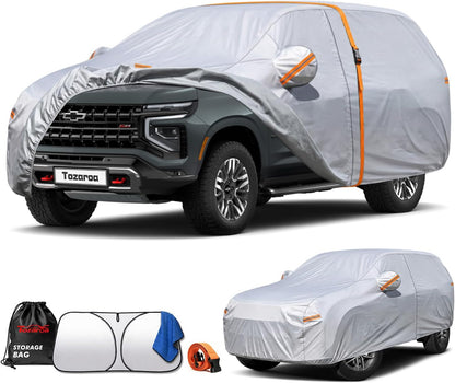 Car Cover Waterproof All-Weather,Heavy-Duty Outdoor Full Exterior Automobiles Sedan/Coupe (Length 186-193 inch) with Windshield Sun Shade Universal Fit Toyota Camry, Tesla Model 3, Accord etc