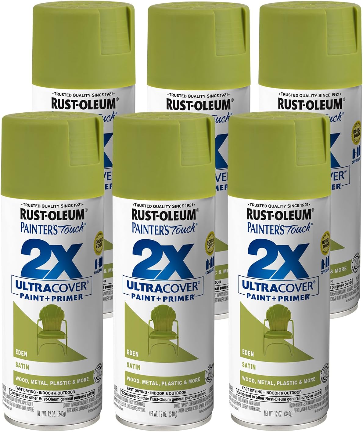 Rust-Oleum 334029 Painter's Touch 2X Ultra Cover Spray Paint, 12 oz, Gloss Clear - Colors E