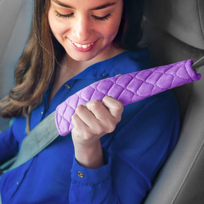 Universal Car Seat Belt Pads Cover,Seat Belt Shoulder Strap Covers Harness Pad for Car/Bag,Soft Comfort Helps Protect You Neck and Shoulder from The Seat Belt Rubbing(2-Pack)