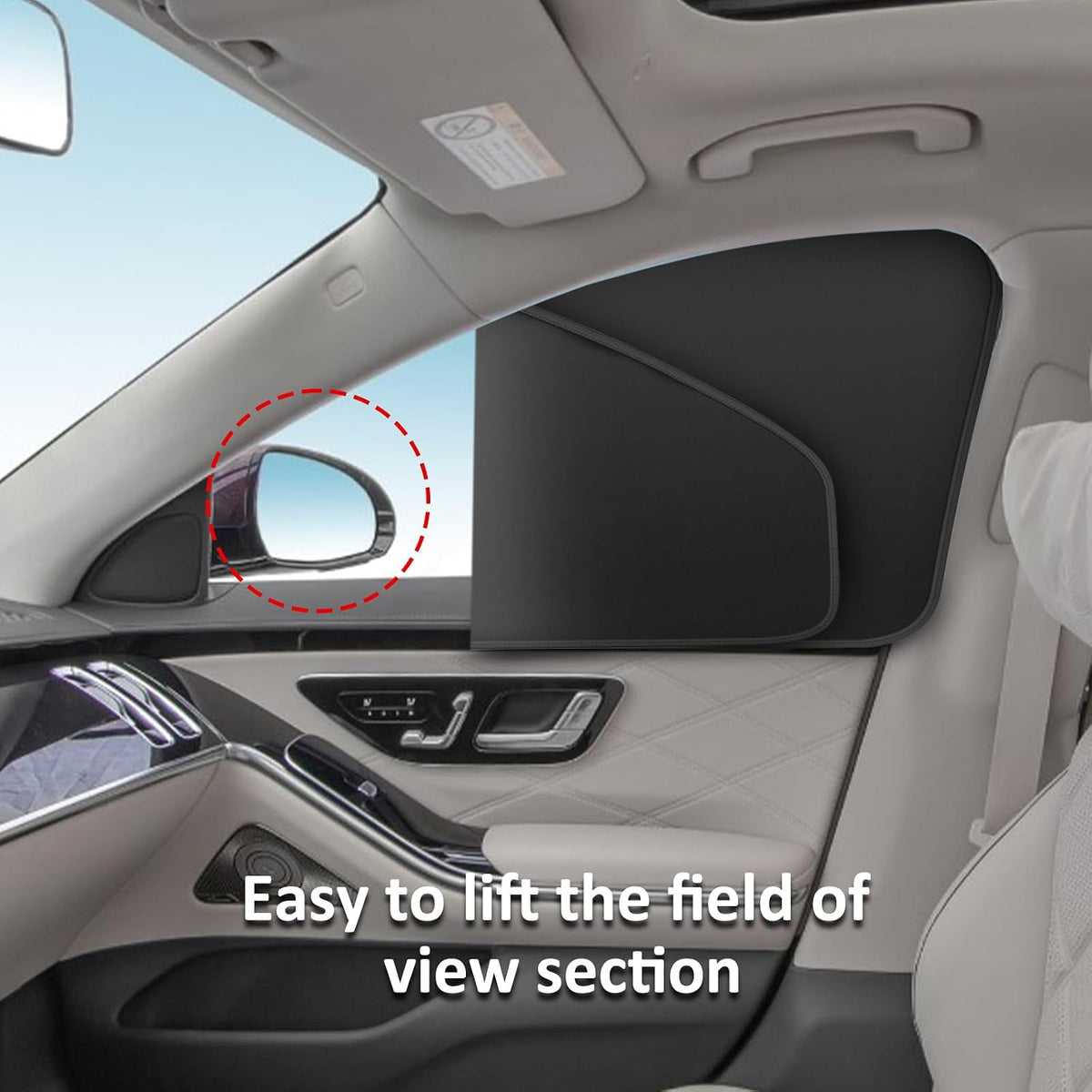 Car Window Sun Shades Curtains - Magnetic Privacy Curtains Side Window Sun Shades 100% Block Light Car Window Covers with Cooler Feeling 4Pcs, Thicken(Thickset, 4pcs)