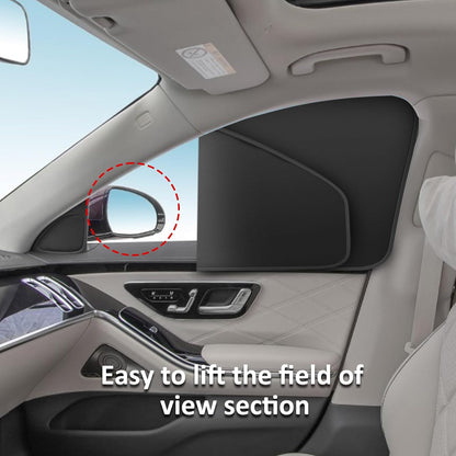 Car Window Sun Shades Curtains - Magnetic Privacy Curtains Side Window Sun Shades 100% Block Light Car Window Covers with Cooler Feeling 4Pcs, Thicken(Thickset, 4pcs)