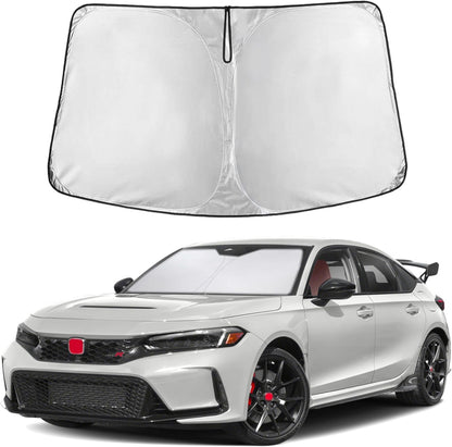 EcoNour Car Windshield Sun Shade | 2025 Upgraded Innovative No-Light-Pass Technology for Maximum Coverage | Foldable Sun Shade Keeps Your Vehicle Cool | Must-Have Car Accessories | Small (59" x 29") - Colors B