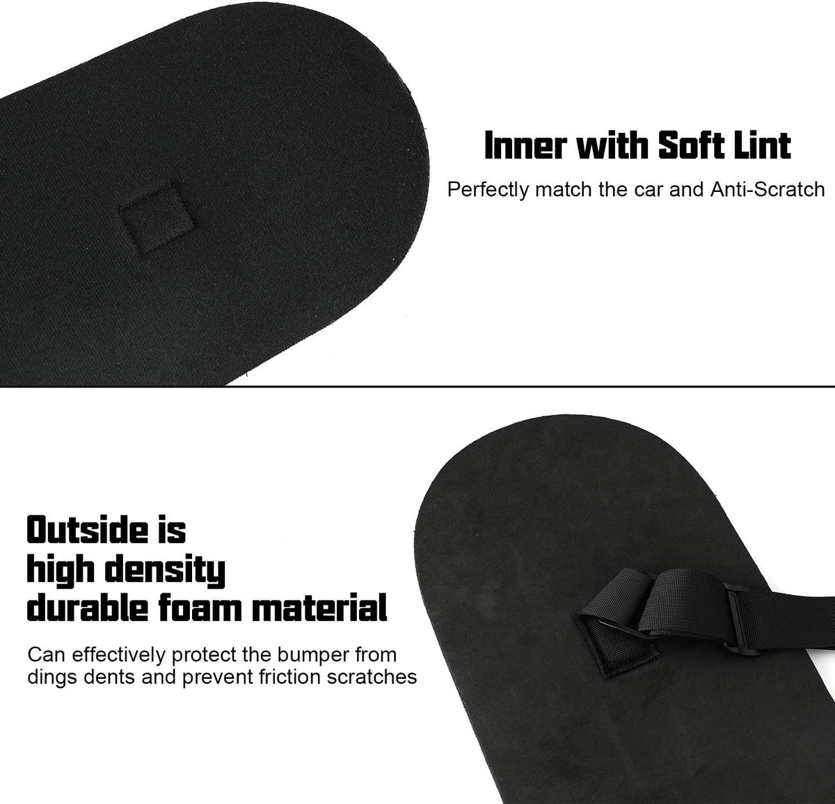 Universal Car Bumper Protector Guard, Rear Bumper Protector for Cars ONLY, Black Rear Bumper Guard 72" x 8.07" x 0.4"