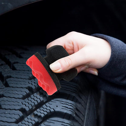 BBTO 3 Pieces Tire Shine Applicator Tire Dressing Applicator Pads Sponge Dressing Foam Gel Wet Car Detailing Reusable Cleaning Supplies for Car