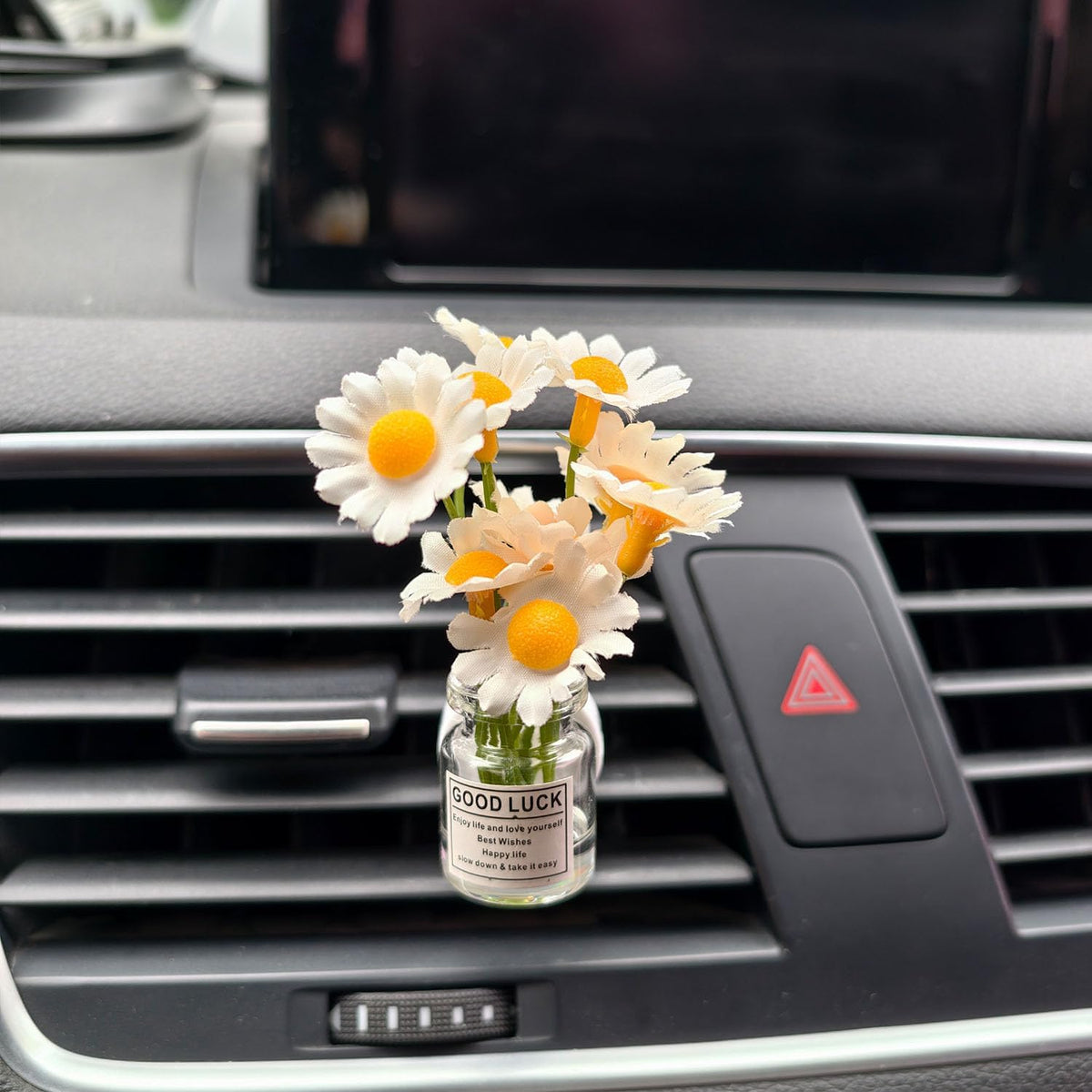 Set of 4 Cute Flower Bouquet Car Air Freshener Vent Clips, Mini Artificial Flowers for Car Air Vent Decoration, Auto Interior Dashboard Ornament Accessories