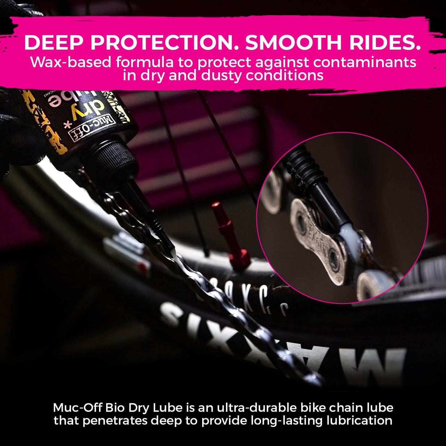 Muc-Off High Performance Waterless Bike Wash 750ml (Pack of 1) | Spray & Wipe Bike Cleaner | No Water Needed | Safe on Carbon Fibre | Cleans & Polishes with a Streak-Free Finish