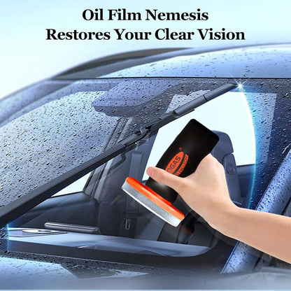 Windshield Cleaner Tool for Automotive Windshield, Window Cleaner Glass Oil Film Cleaner for Car Window Mirror Improve Windshield Clarity and Visibility for Safe Driving (1)