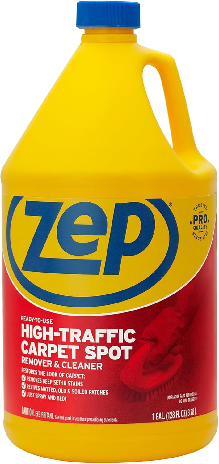 Zep High Traffic Carpet Cleaner - 1 Gallon - Penetrating Formula Removes Deep Stains. Make High-Traffic Areas Look New Again