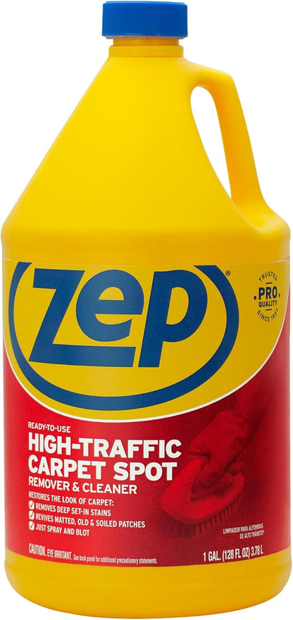 Zep High Traffic Carpet Cleaner - 1 Gallon - Penetrating Formula Removes Deep Stains. Make High-Traffic Areas Look New Again