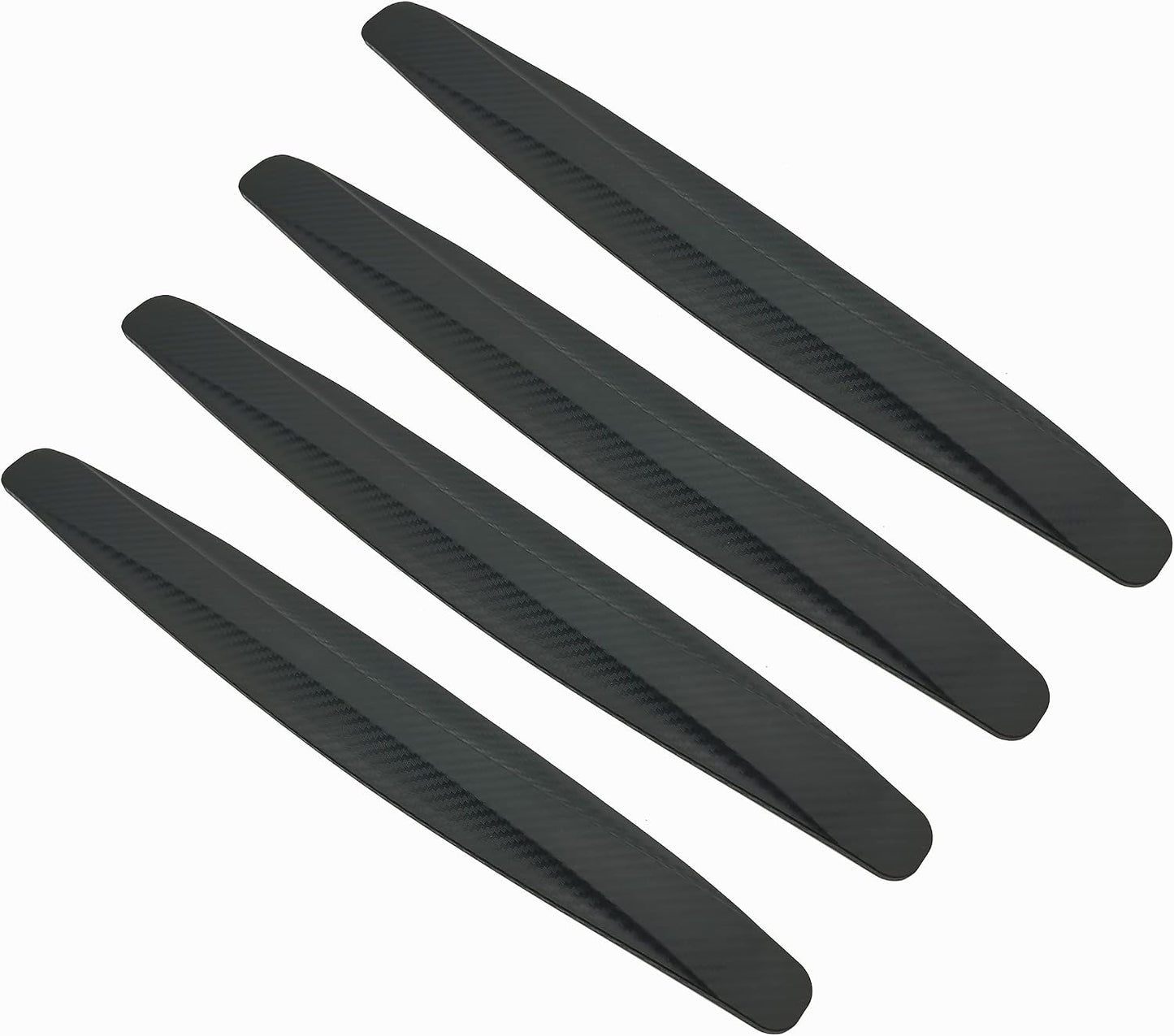 4 Pack Car Bumper Guard, Universal Rubber Protector for SUV - Front/Rear Anti Collision & Scratch Guard Strip (Black)