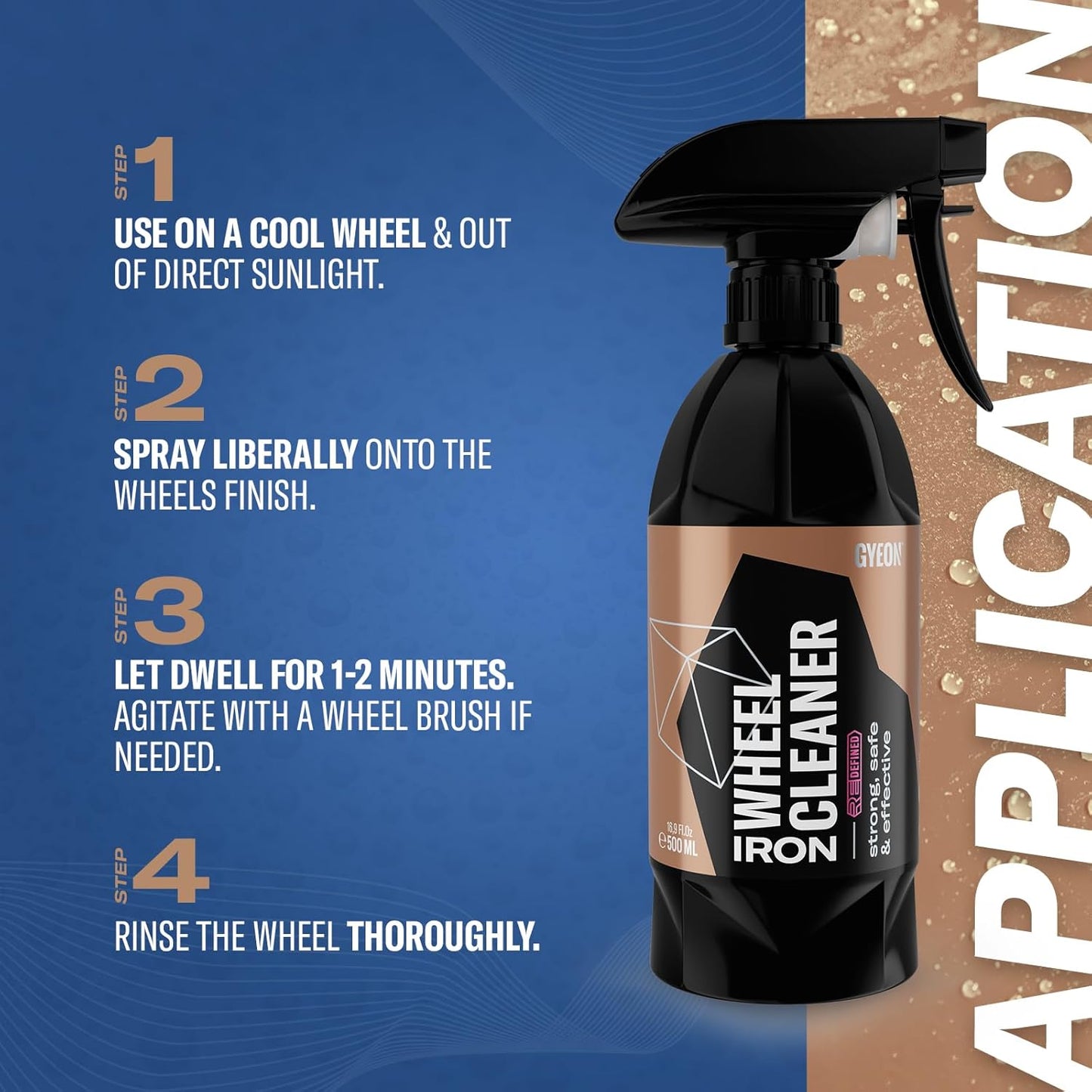GYEON Iron Wheel Cleaner Redefined – Acid-Free Gel Formula for Brake Dust & Iron Removal – Safe on All Wheel Finishes and Rim Types – Professional Grade Wheel Cleaning Spray