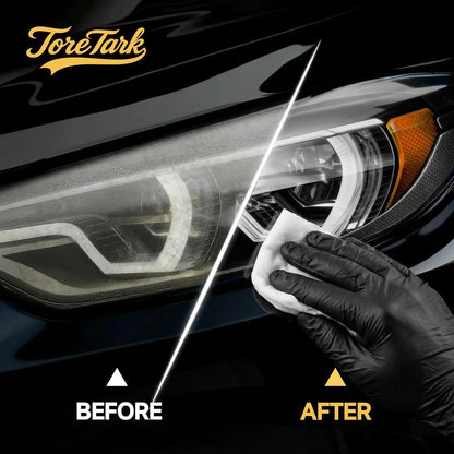 toretark Headlight Restoration Kit Wipes, 5-Min Fix, Restoring to Like-New Condition, Safe for OEM Lens, Headlight Restoration Wipes & Cleaning Wipes, Headlight Cleaner and Restorer Kit
