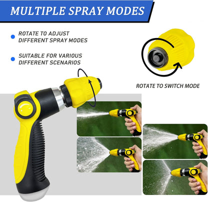 Foam Gun Car Wash Sprayer + Washing Sponge & Absorbent Towel, Hose Nozzle Foam Cannon Car Washing Kit, for Garden Cleaning, Pet Showering (Blue)
