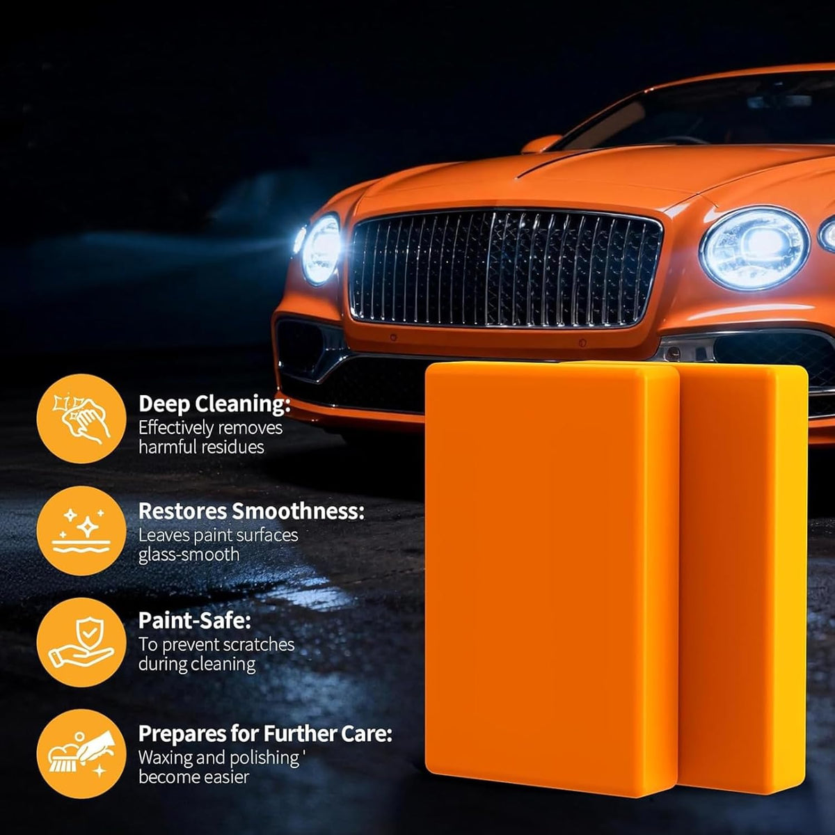 10 Pack Premium Clay Bar Kit - 16oz Synthetic Lubricant, Towels & Gloves - Car Detailing Kit for Cars, SUVs, RVs & Trucks - Removes Contaminants for Glass-Like Shine