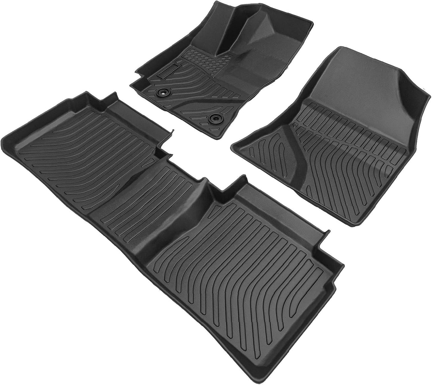 All Weather Rubber Car Floor Mats Compatible with 2013-2017 Honda Accord, Custom Fit Car Mat Full Set with Raised Edge, Odorless, Easy to Install in 5 min, Non-Slip Surface, No Need Trimming