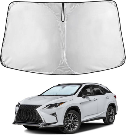 EcoNour Car Windshield Sun Shade | 2025 Upgraded Innovative No-Light-Pass Technology for Maximum Coverage | Foldable Sun Shade Keeps Your Vehicle Cool | Must-Have Car Accessories | Small (59" x 29") - Colors E