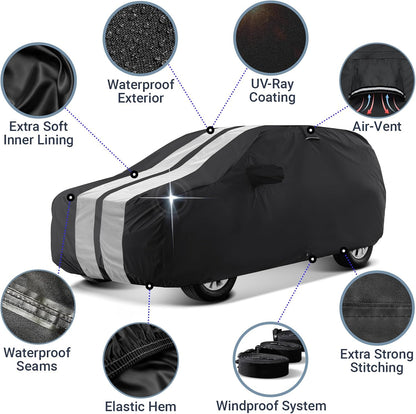 iCarCover Premium Car Cover for 1990-2017 Lexu s LS400, LS430, LS460 Heavy Duty Waterproof All-Weather Automobiles Custom Fit Indoor Outdoor UV Snow Protection Covers with Straps and Bag - Colors B