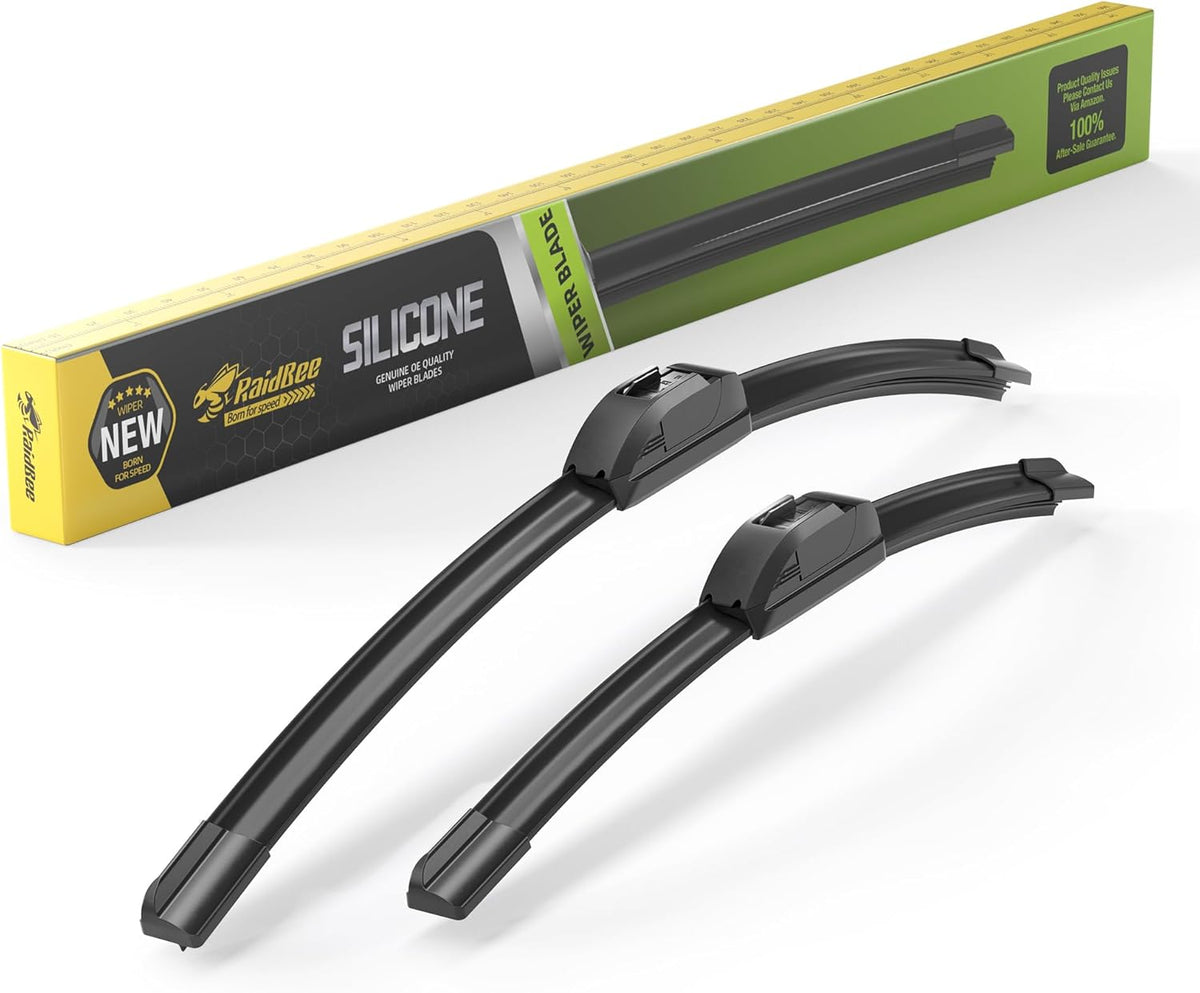 Raidbee® 26"+26" Windshield Wiper Blades Replacement for Ford Fusion 2013 2014 2015 2016 2017 2018 2019 2020 Genuine OEM Quality 2 Pack - Colors A