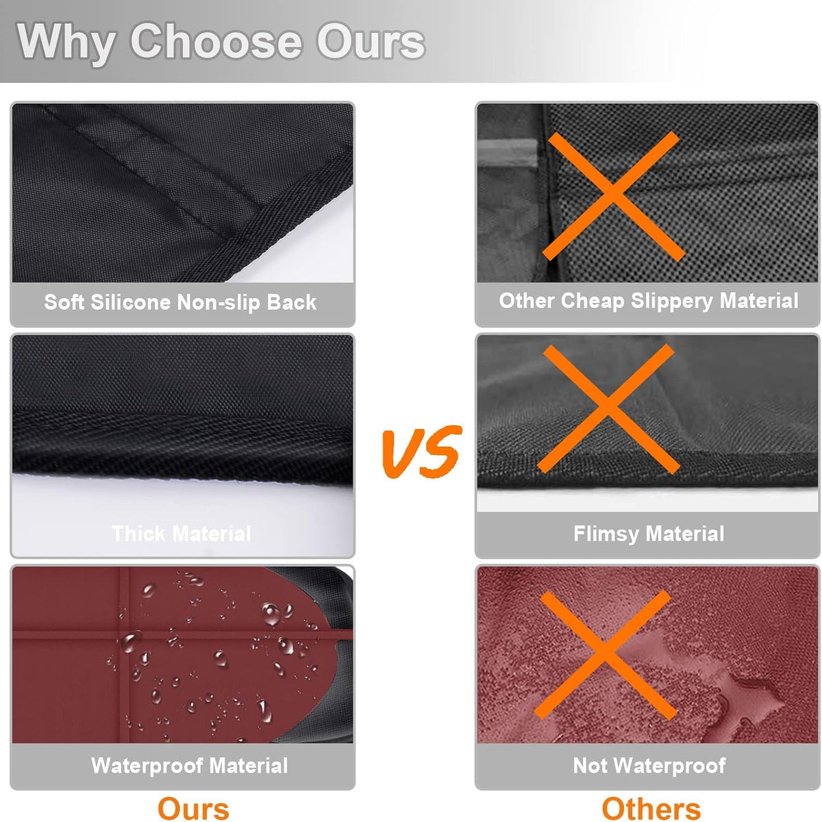 XHYANG Car Seat Protector,Auto Car Seat Protectors Baby Carseat Waterproof & Durable 600D Fabric for Child Baby Car Seat Mat Vehicle Pet Cover 2 Storage Pockets (2 Pack)
