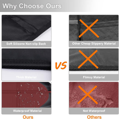 XHYANG Car Seat Protector,Auto Car Seat Protectors Baby Carseat Waterproof & Durable 600D Fabric for Child Baby Car Seat Mat Vehicle Pet Cover 2 Storage Pockets (2 Pack)