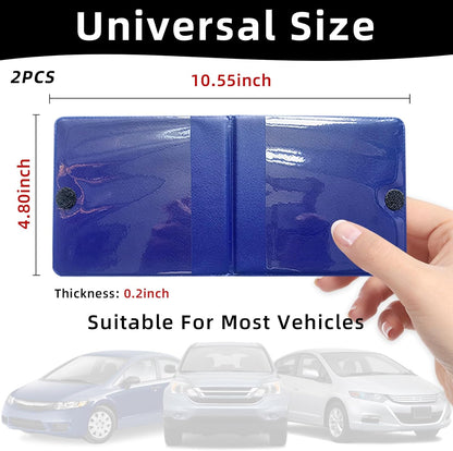 Ziciner Car Registration Insurance Holder, 2Pack Essential Auto Card Document Glove Box Organizer with Touch Fastener, Vehicle Interior Accessories Perfect for Most Car, Truck, SUV (Red/Small Car)