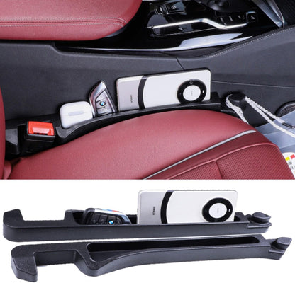 Car Seat Gap Plug with Storage Slot, Auto Gap Filler Organizer with Cup Holder, Universal Carseat Side Gap Filler Strip 2 Pack Between Front Seats & Console, Anti-Drop Pad with Seatbelt Holes, Black