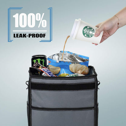 K KNODEL 2 Gallon Black Leak-Proof Waterproof Car Trash Can with Lid