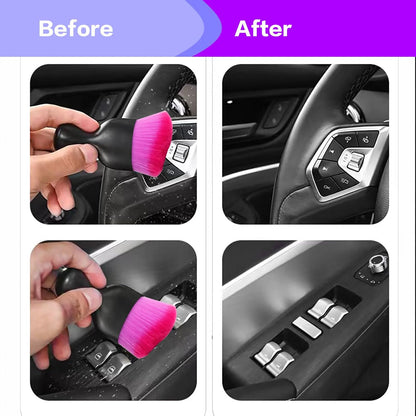 AOCISKA Car Interior Detailing Brush,Soft Bristle Cleaning Brush Car Detailing Brush Dusting Brush,Car Interior Cleaning Tool,Auto Detail Brush Car Dash Duster Brush (Black)